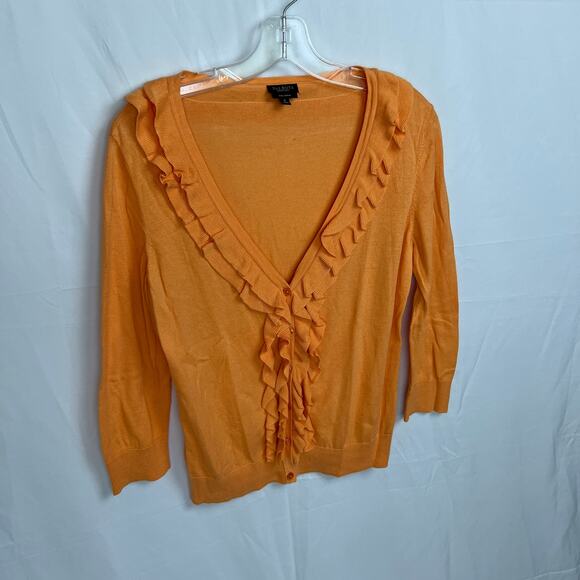Talbots Bundle Button Down Ruffle Front Cardigan Sweaters S - Picture 2 of 11